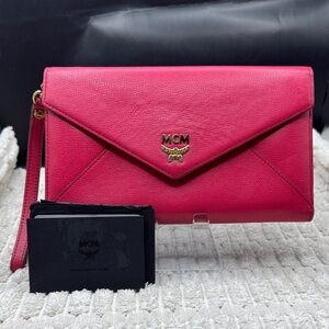 MCM Leather Envelope Clutch/Wristlet